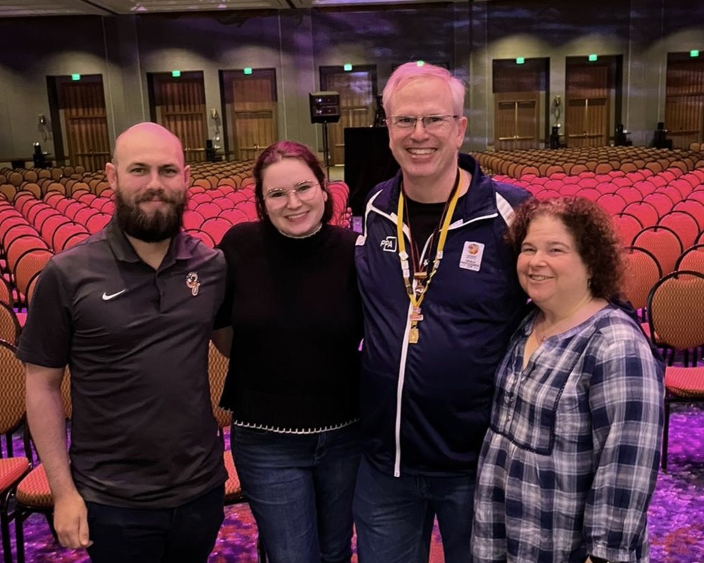 Andrew Bowen with family and daughter's boyfriend at Imaging USA 2025 after being named to Team USA for the World Photographic Cup