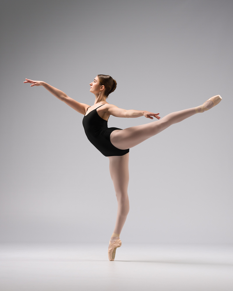 Ballerina in Audition First Arabesque